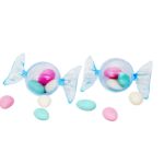 B-Bonbon Bleu Avec 3 pièce dragée amande