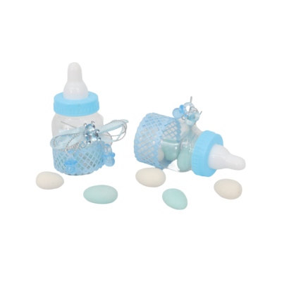 B-Biberon Bleu avec 3 pièce dragée Amende