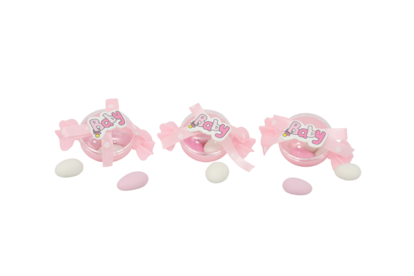 B-Bonbon Rose Avec 3 pièce dragée amande
