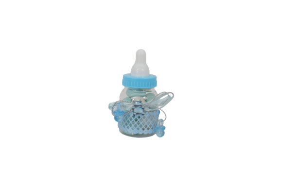 B-Biberon Bleu avec 3 pièce dragée Amende – Image 2