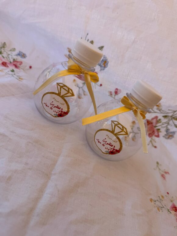 A-Bouteille jus fiançailles personnalisé